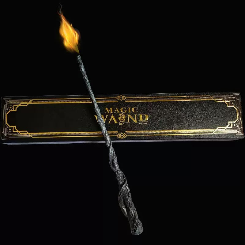 Harry Potter Fire-Breathing Magic Wand | Rechargeable Cosplay Prop with Gift Box