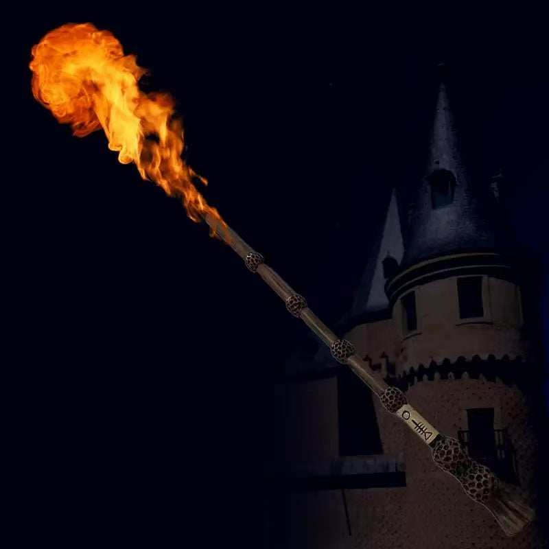 Harry Potter Fire-Breathing Magic Wand | Rechargeable Cosplay Prop with Gift Box